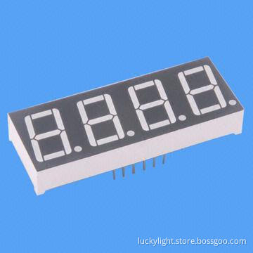 0.56" four-digit seven segment LED display, red emitting color